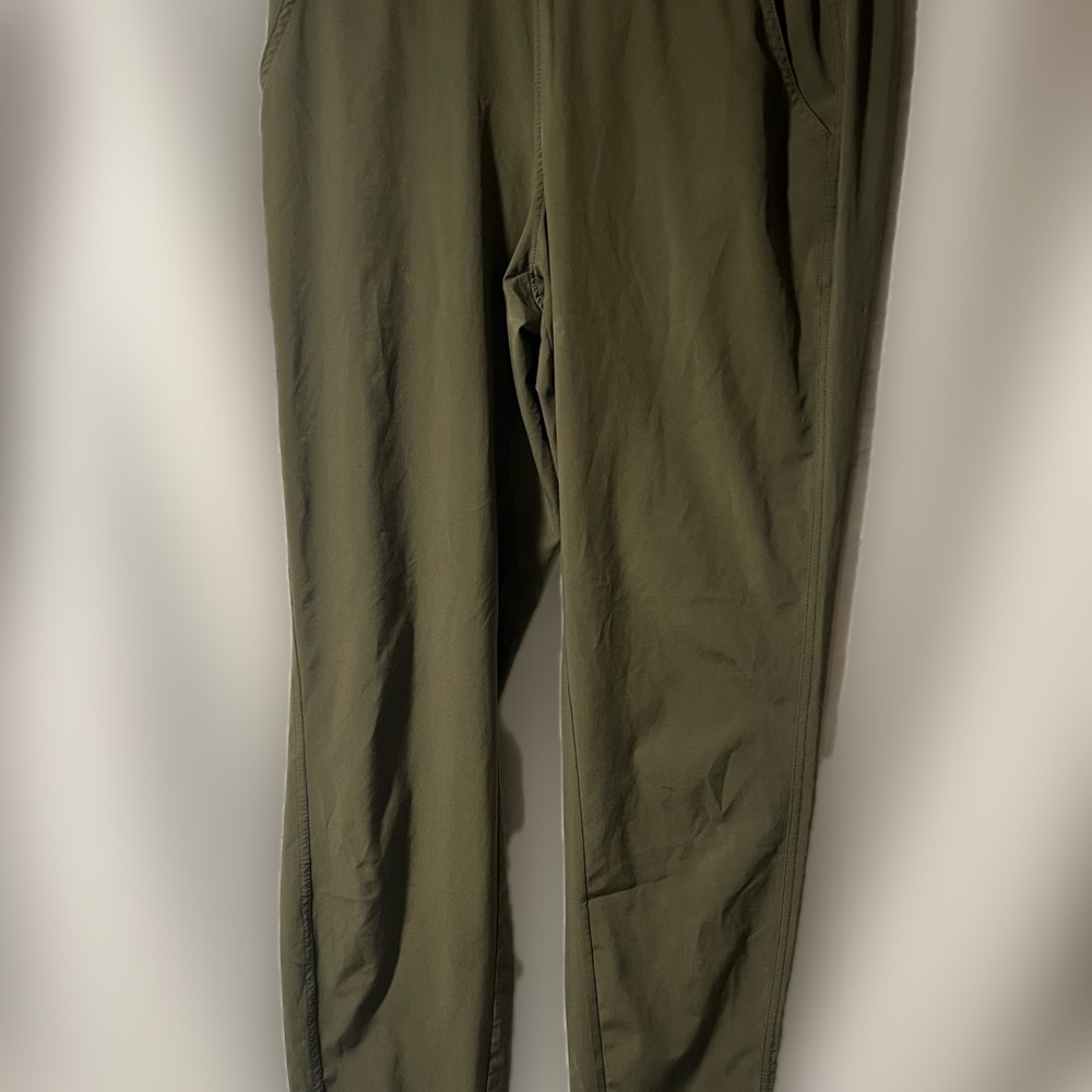 Women's Olive Chino Pants - Slim Casual Fit
